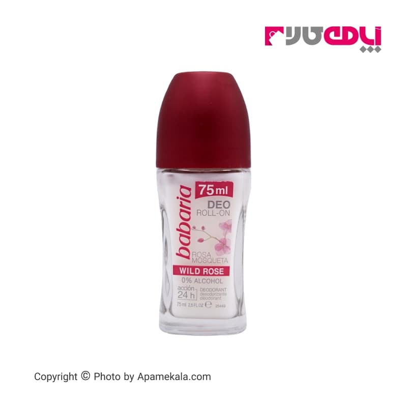 رول ضد تعریق زنانه گل رز باباریا مدل wild rose حجم 75 میل — تصویر ۲