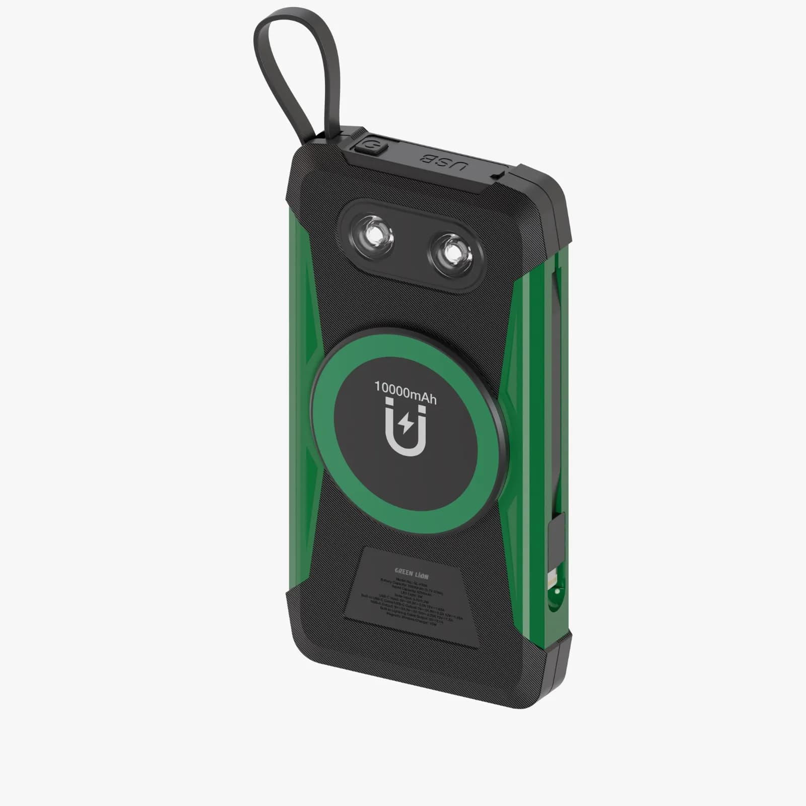پاوربانک خورشیدی مگنتی 10000mAh مدل Solar Trex گرین لاین — تصویر ۲