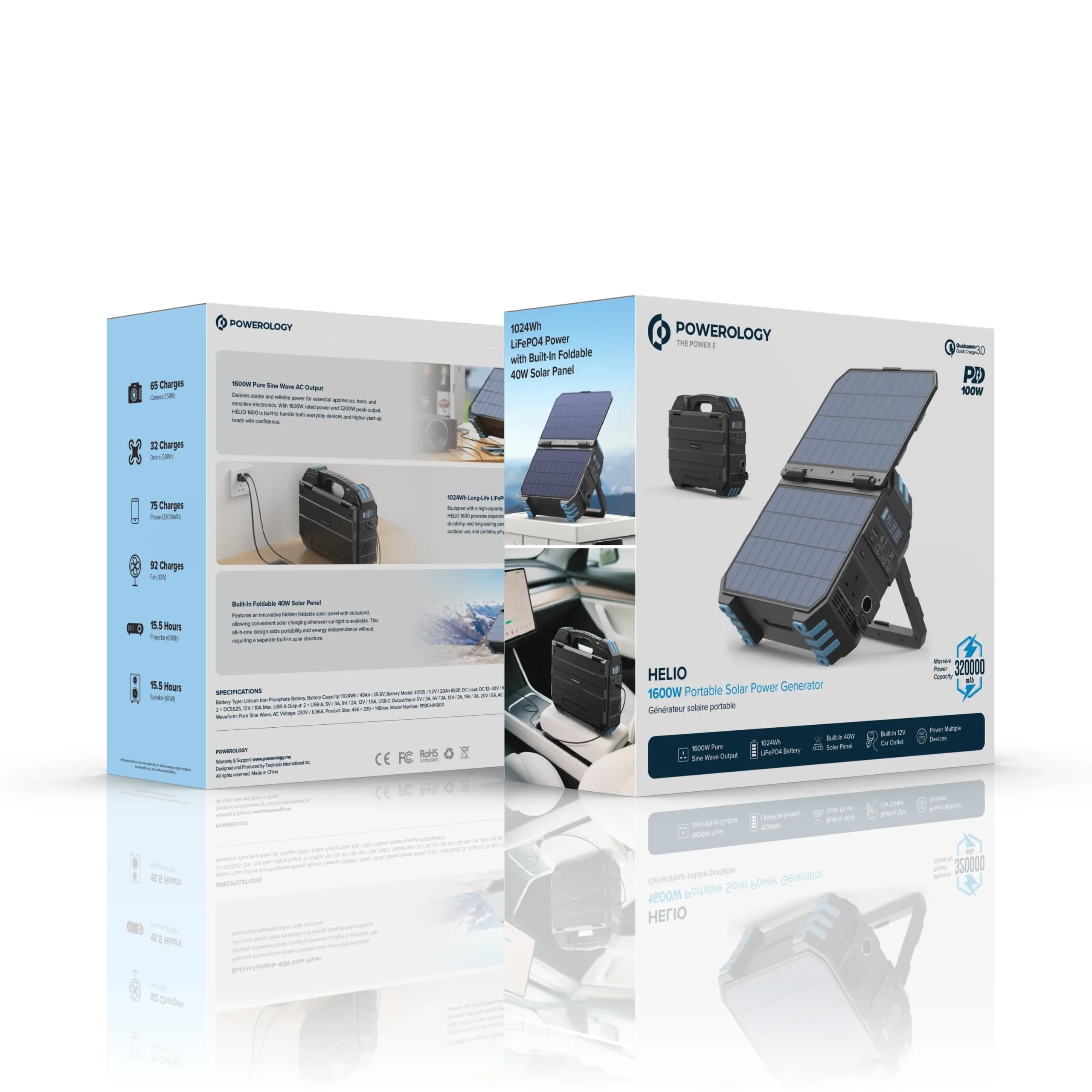 ژنراتور خورشیدی قابل حمل پاورولوژی 1600W مدل HELIO پاورولوژی — تصویر ۵