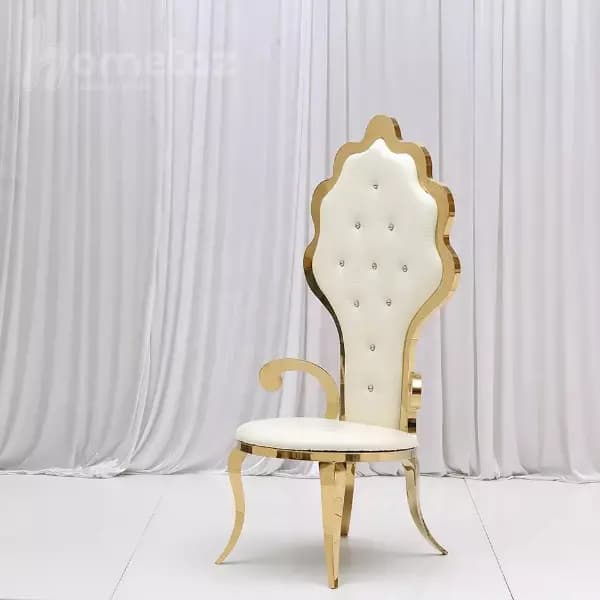 صندلی تالاری استیل جایگاه عروس داماد طرح پرنسا — تصویر ۵
