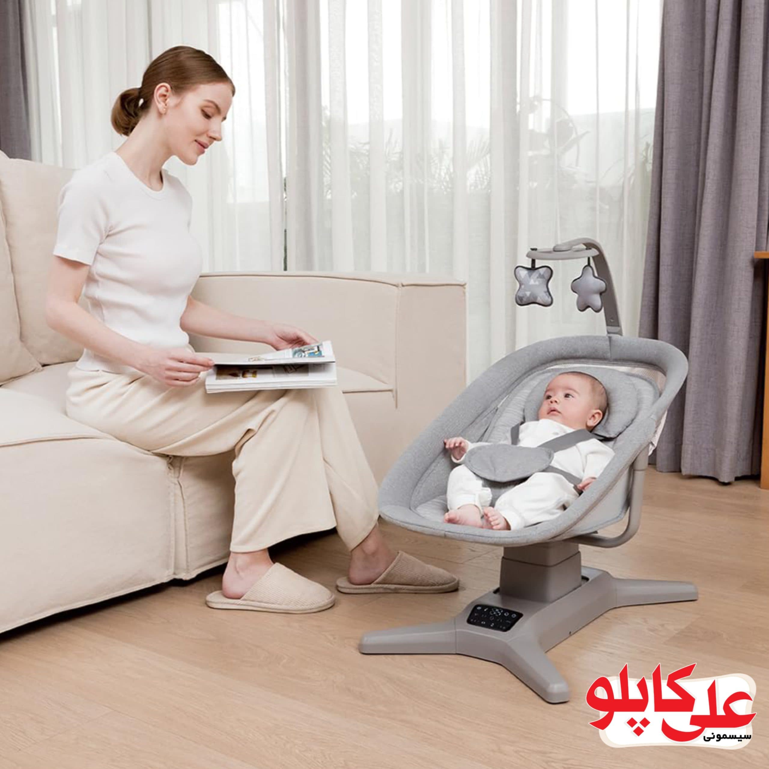 گهواره/تاب برقی(نی نی لای لای) 3 بعدی (لمسی)ماستلا Mastela X Multi Motion Baby Cradle — تصویر ۵