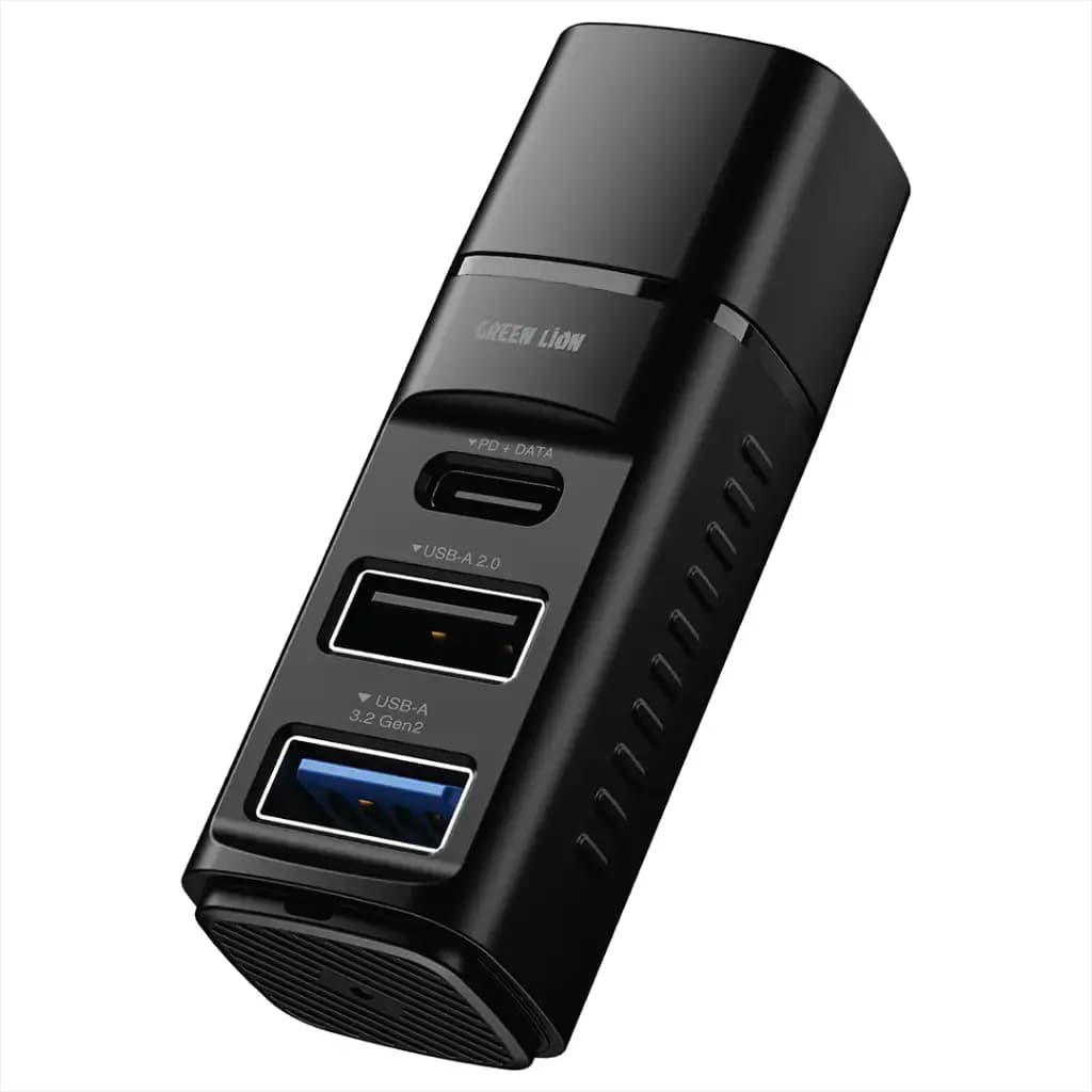 هاب ۳ کاره USB-C شفاف انواع لپ تاپ و موبایل مدل 3in1 Dock گرین لاین — تصویر ۲