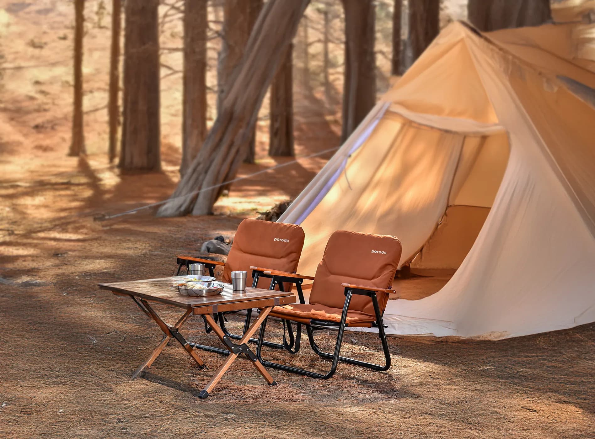 صندلی تاشو سفری بالشتکدار مدل Outdoor Folding Cushioned پرودو — تصویر ۵