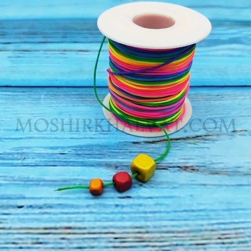 مهره چوبی مکعبی رنگی — تصویر ۵