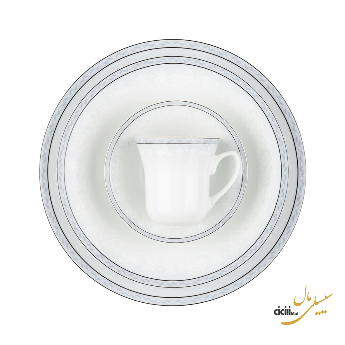 سرویس غذاخوری چینی زرین ایران شهرزاد وایت رز