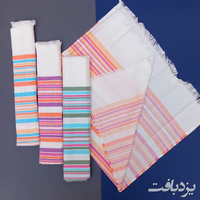 دستمال تنظیف نخی یزدی نور پک 4تایی 40*60 — تصویر ۳