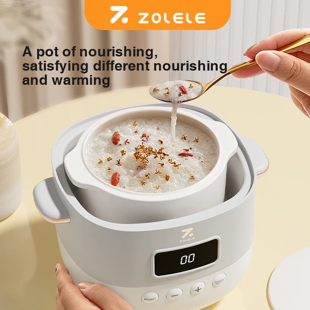 بخارپز چندکاره هوشمند شیائومی مدل Zolele Slow Cooker Smart Waterproof Stew Pot 1 litre ES101 — تصویر ۴