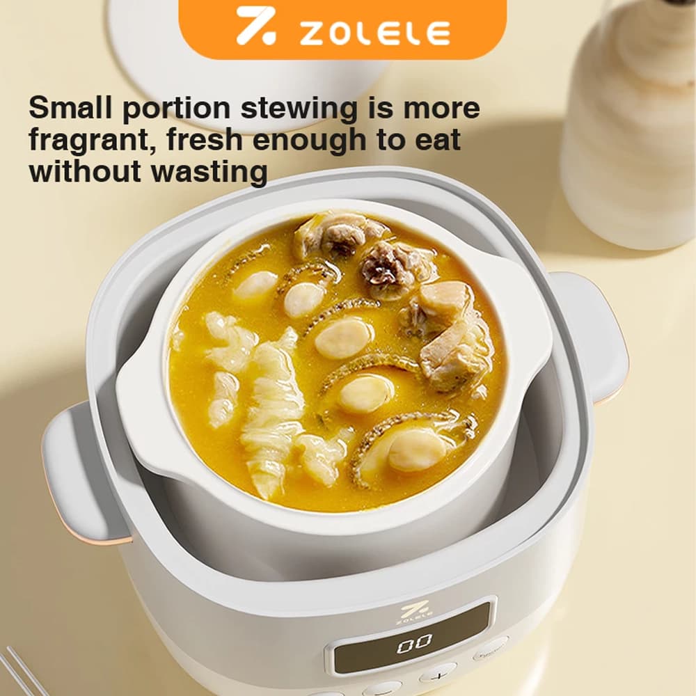 بخارپز چندکاره هوشمند شیائومی مدل Zolele Slow Cooker Smart Waterproof Stew Pot 1 litre ES101 — تصویر ۵