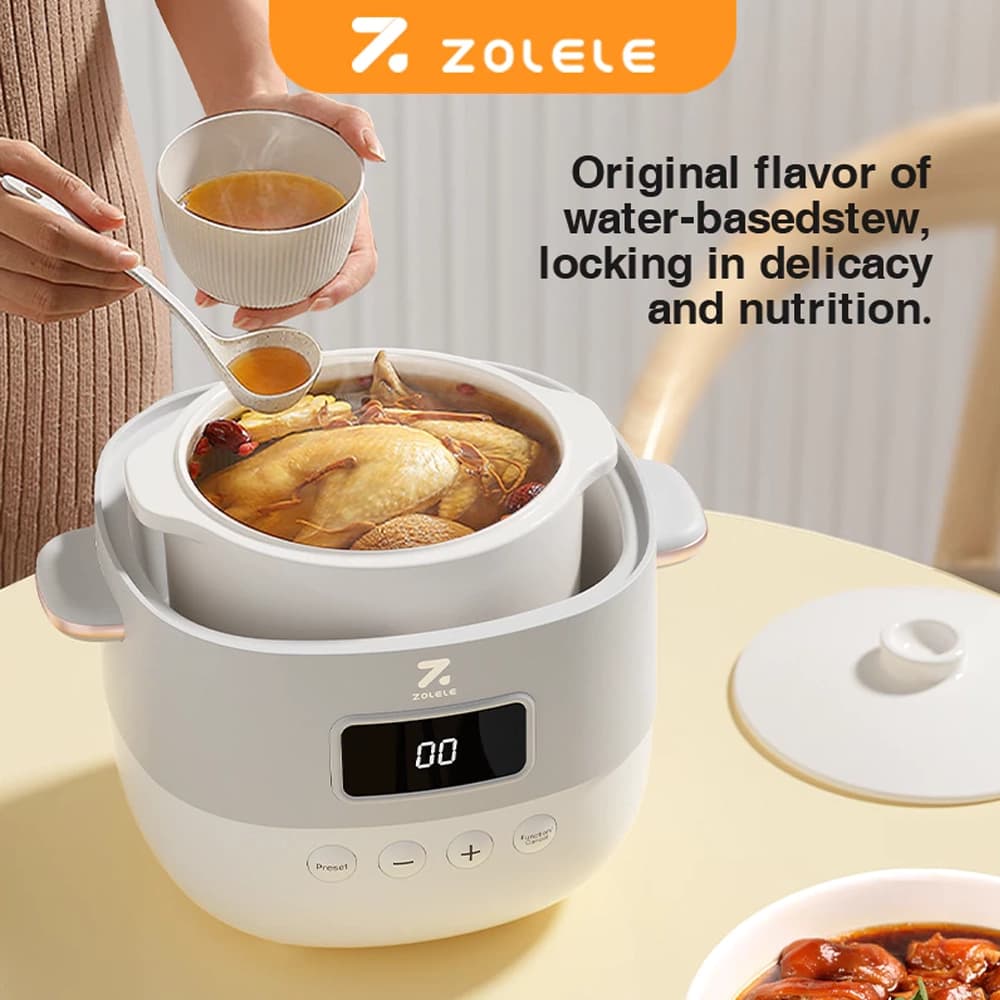 بخارپز چندکاره هوشمند شیائومی مدل Zolele Slow Cooker Smart Waterproof Stew Pot 1 litre ES101 — تصویر ۲