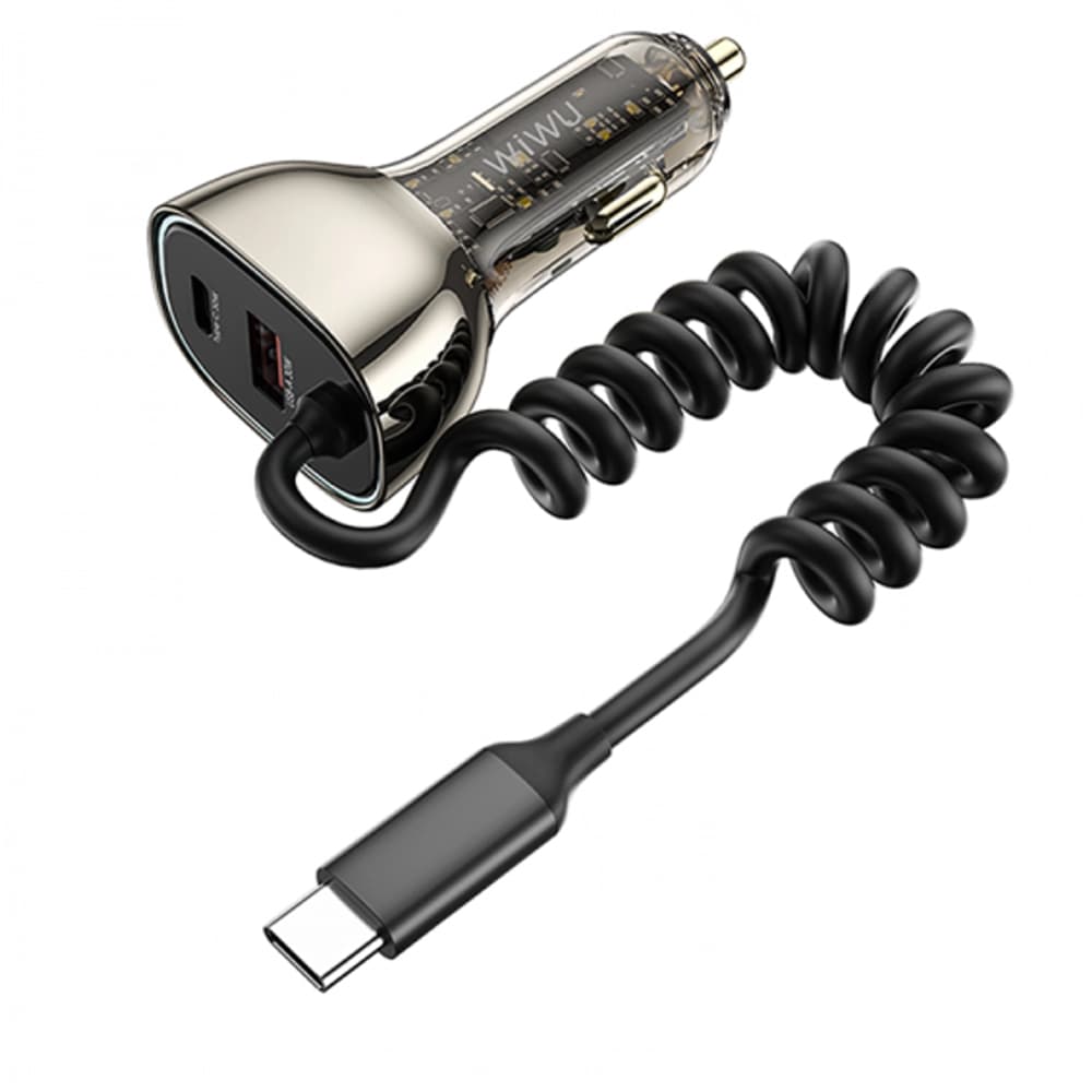 شارژر فندکی شیائومی مدل WIWU 90W Car charger with Type C Wi-QC016 — تصویر ۳