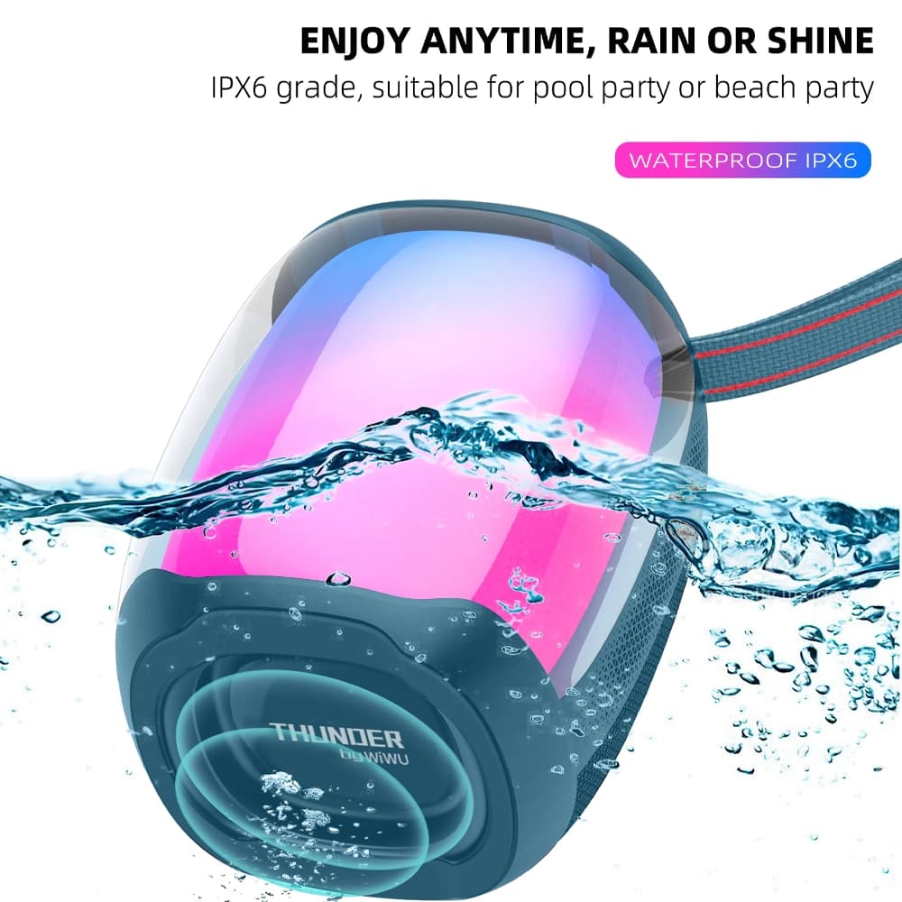 اسپیکر بلوتوثی قابل حمل شیائومی مدل WIWU Thunder Speaker P40 mini — تصویر ۷