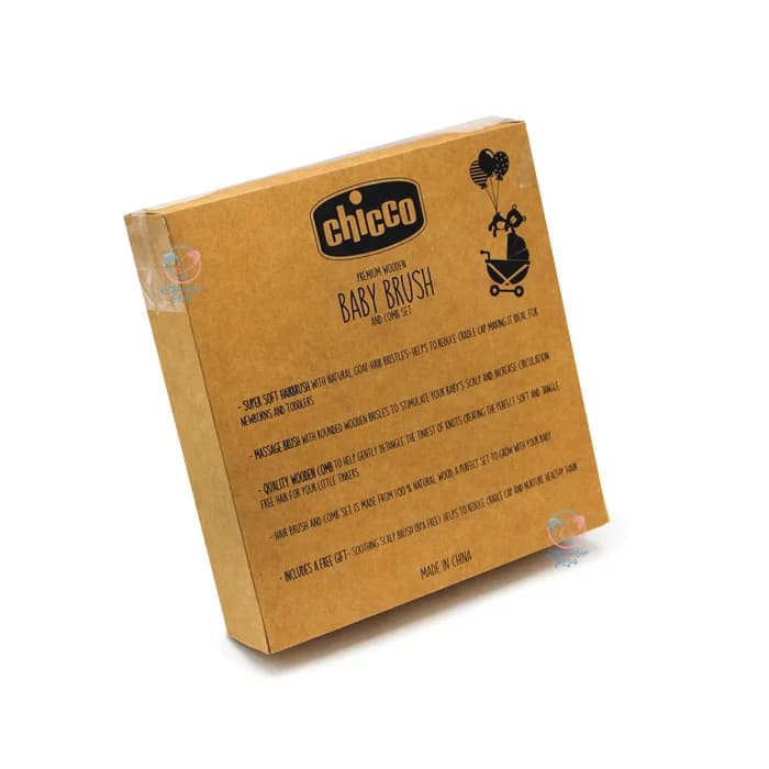 شانه و برس چوبی الیاف طبیعی چیکو خرس Chicco — تصویر ۴