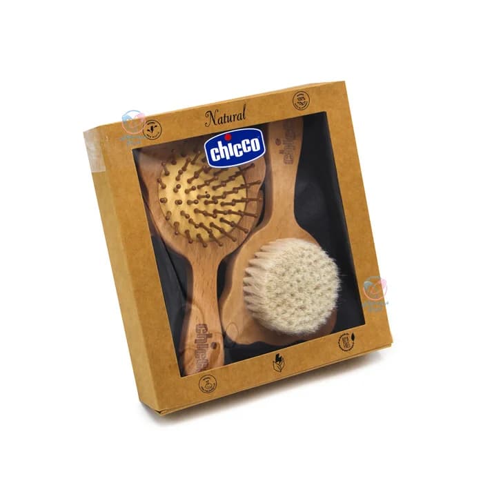 شانه و برس چوبی الیاف طبیعی چیکو خرس Chicco — تصویر ۳
