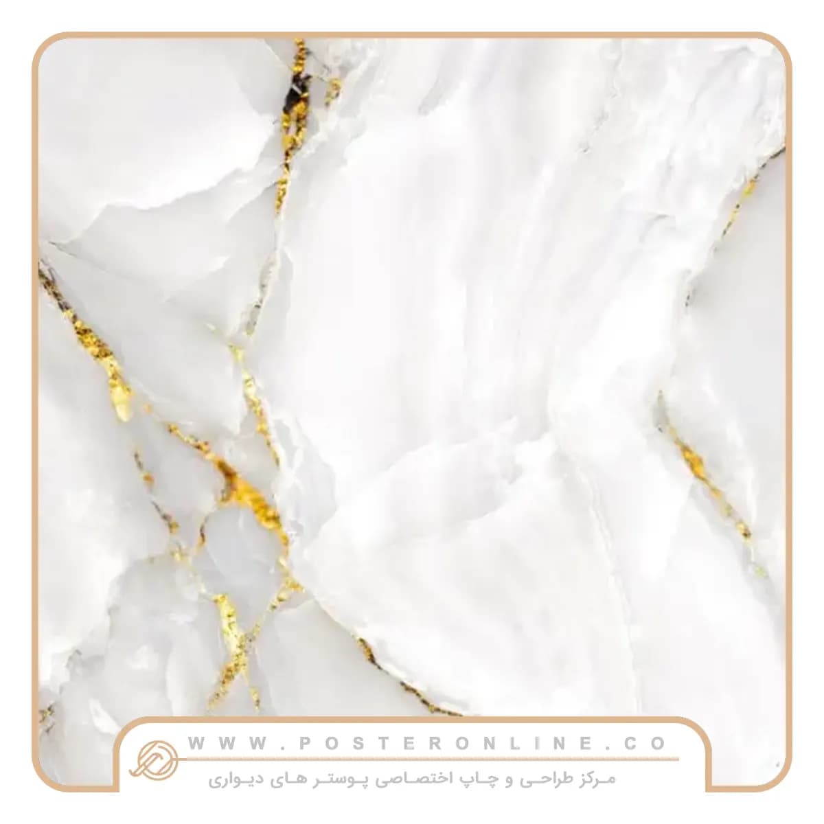 پوستر دیواری سه بعدی سنگ ماربل سفید کد mt-84085 — تصویر ۲