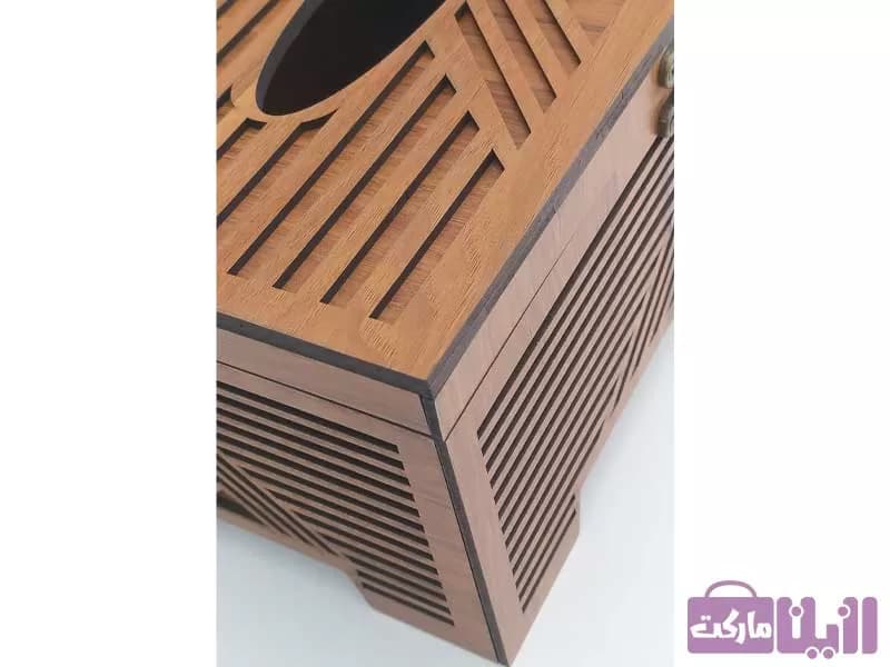 ست دستمال کاغذی و سطل عروس چوبی کد: 1108 — تصویر ۸
