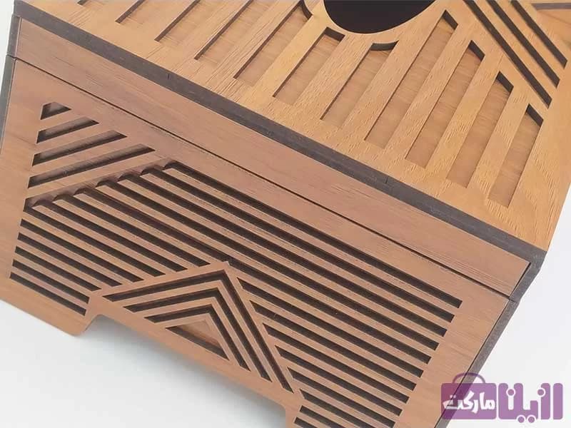 ست دستمال کاغذی و سطل عروس چوبی کد: 1108 — تصویر ۷