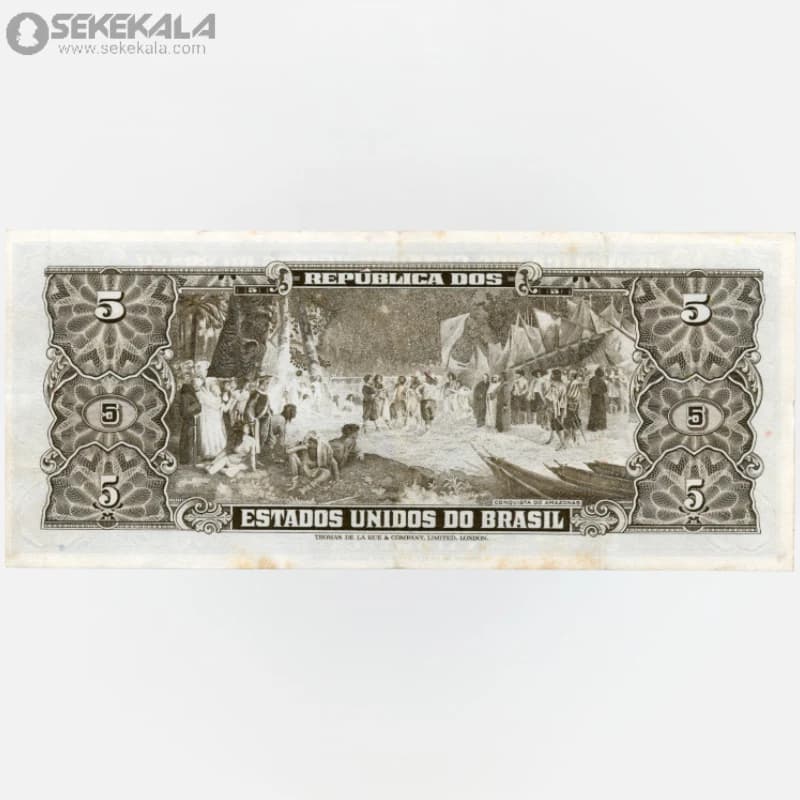 اسکناس 5 کرویزرو برزیل 1964 (EF) — تصویر ۳