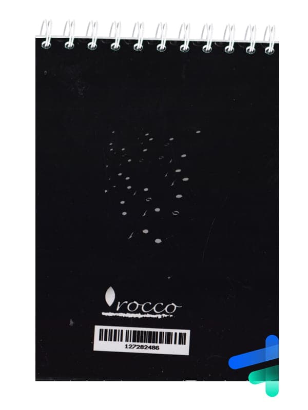 دفترچه یادداشت rocco مشکی طرح نت موسیقی — تصویر ۳