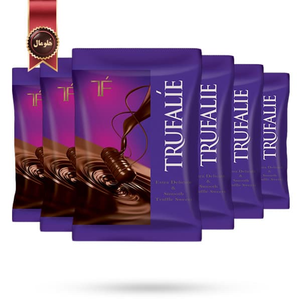 6 بسته شکلات پذیرایی ترافل ای بی کی ABK Trufalie مدل شکلاتی با بافت نرم chocolate وزن یک کیلویی (اورجینال) — تصویر ۲