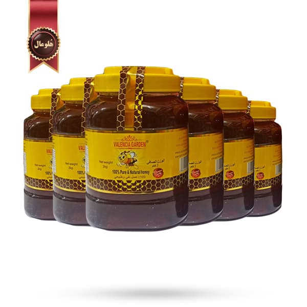 6 عدد عسل والنسیا گاردن Valencia Garden مدل 100 درصد طبیعی natural وزن دو کیلویی (اورجینال)