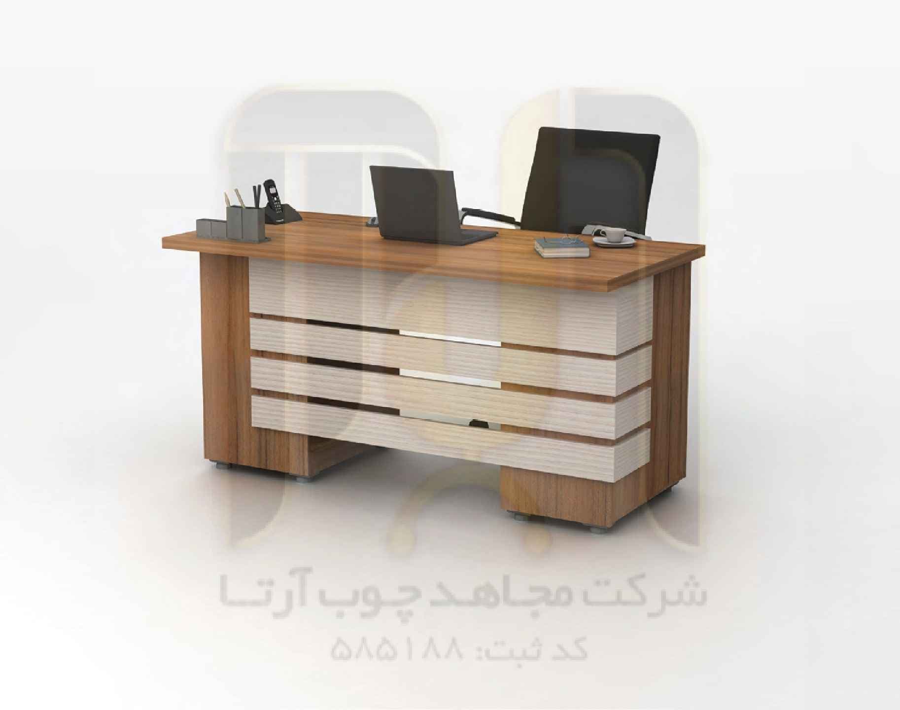 میز کارشناسی با فایل سه کشو مجاهد چوب آرتا