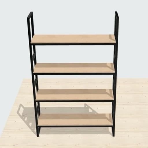 کتابخانه چوب و فلز مبلمان اورلین مدل 967613