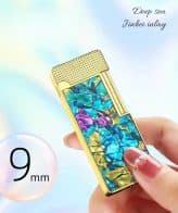 فندک گازی بغلزن طرح دانهیل صدفی برند Lighter اورجینال — تصویر ۴