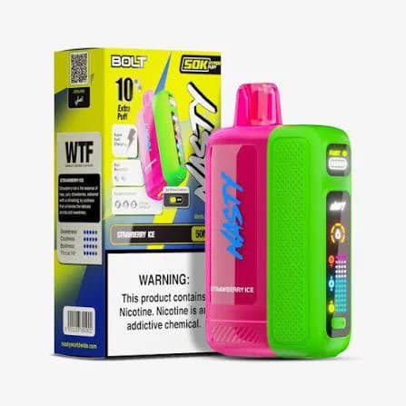 پاد یکبار مصرف نستی 50000 پاف توت فرنگی یخ | NASTY 50000 Strawberry Ice Disposable Vape — تصویر ۲