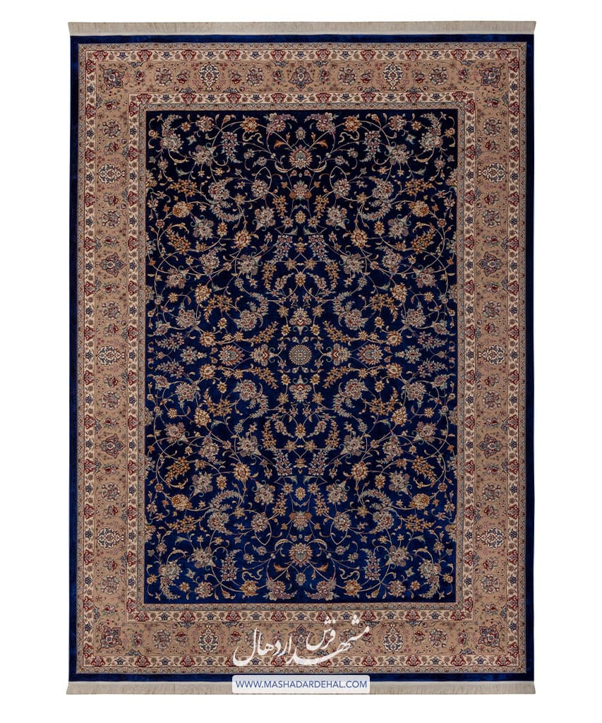 فرش اکریلیک ماشینی کد 243 زمینه سرمه ای