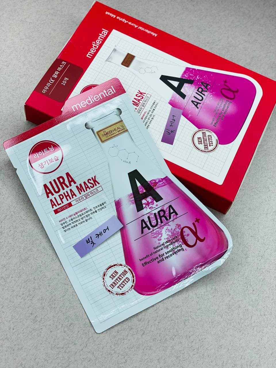ماسک ورقه ای ترمیم کننده و روشن کننده اورا آلفا کره Aura Alpha — تصویر ۶