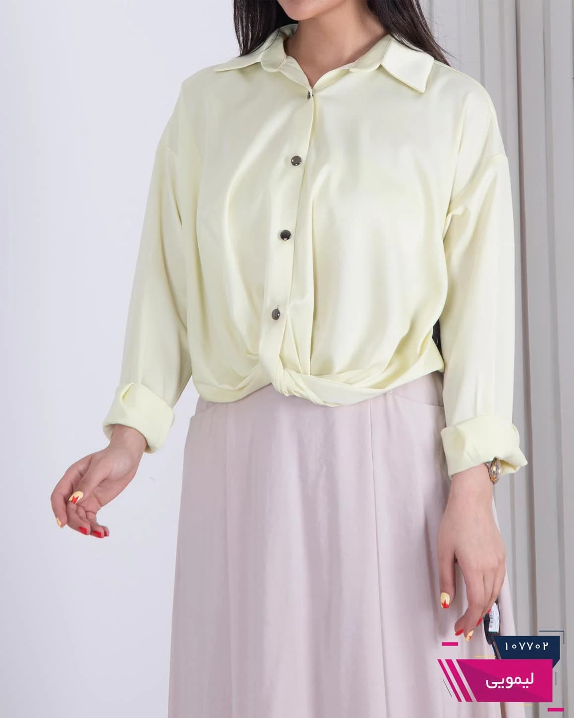 شومیز ساتن گره ای TAFFETA — تصویر ۸