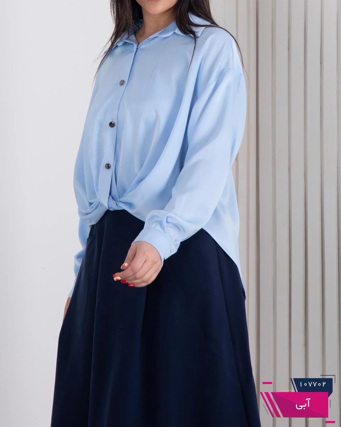 شومیز ساتن گره ای TAFFETA — تصویر ۹