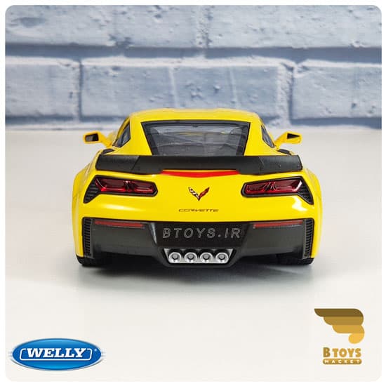 ماکت ماشین شورولت کوروت زد 06 2017 زرد ویلی(Chevrolet Corvette Z06 2017 welly) — تصویر ۵
