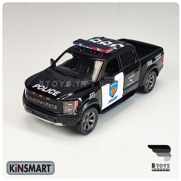 ماکت ماشین فورد اف150 رپتور 2022 پلیس کینسمارت(Ford F-150 Raptor police kinsmart) — تصویر ۳