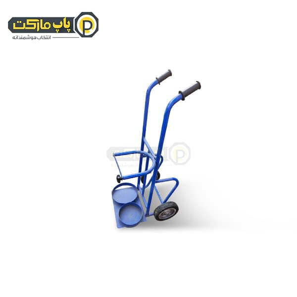 چرخ دستی حمل کپسول هوا برش با چرخ رینگ آهنی