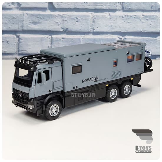 ماکت کامیون کمپر مرسدس بنز RV خاکستری(BENZ NOMADISN)