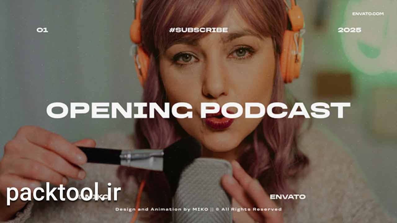 دانلود پروژه آماده پریمیر پرو اینترو پادکست Opening Podcast