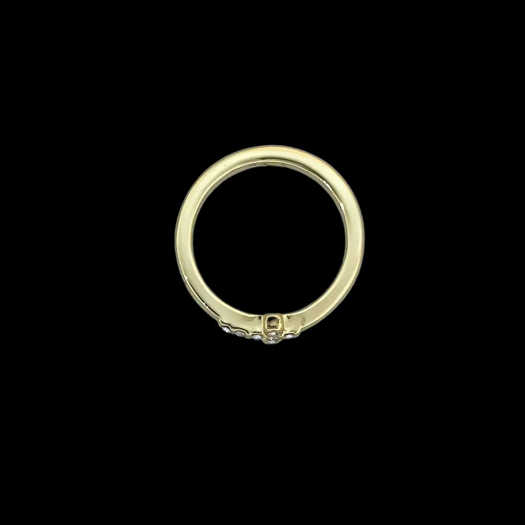 انگشتر صلیب نگیندار (Pave Cross Stud Ring) — تصویر ۳