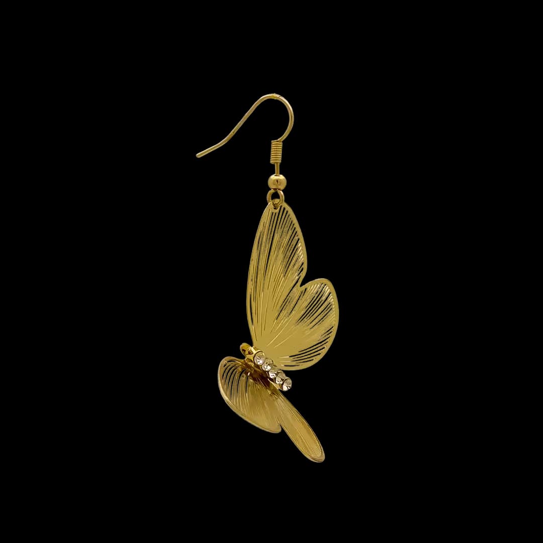 گوشواره آویز پروانه فیلیگران (Large Filigree Butterfly Drop Earrings) — تصویر ۳