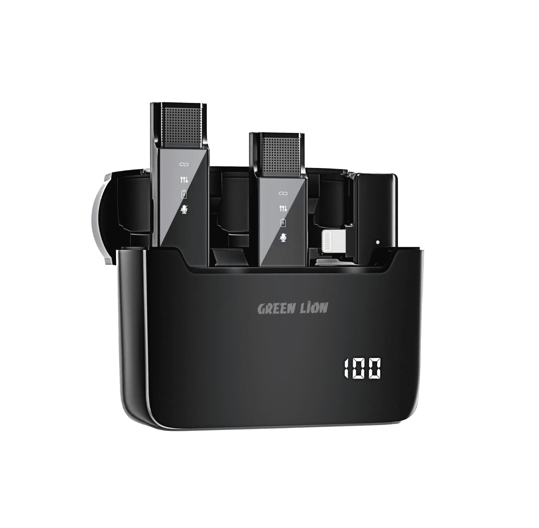 میکروفون بی سیم گرین لاین تایپ سی مدل Green Lion Digital Display Type-C 2 in 1
