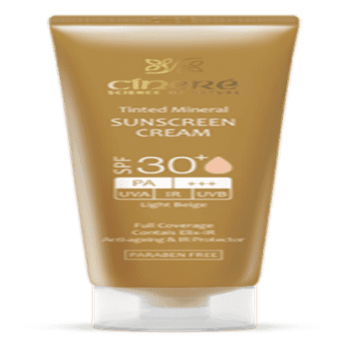 کرم ضد آفتاب ضد چروک رنگی بژ طبیعی SPF30 سینره — تصویر ۵