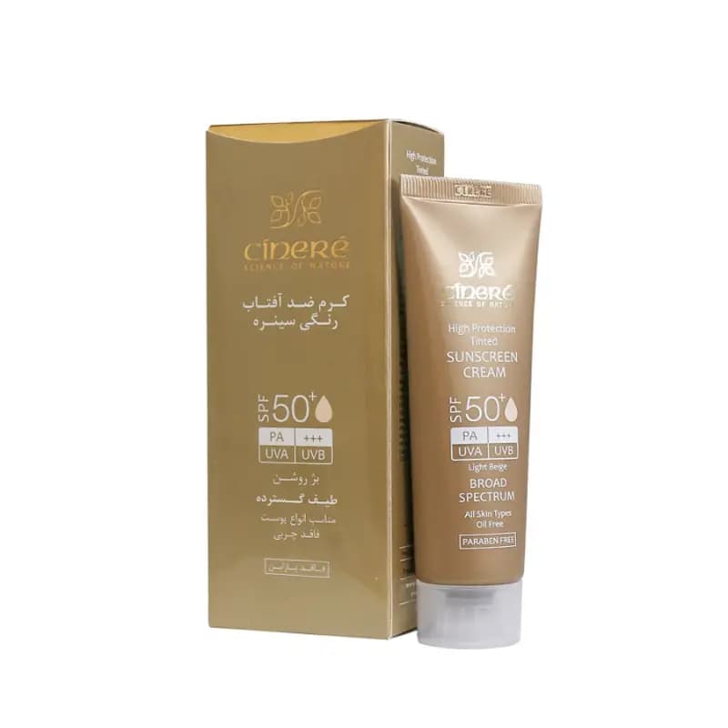 کرم ضد آفتاب ضد چروک رنگی بژ طبیعی SPF30 سینره — تصویر ۴