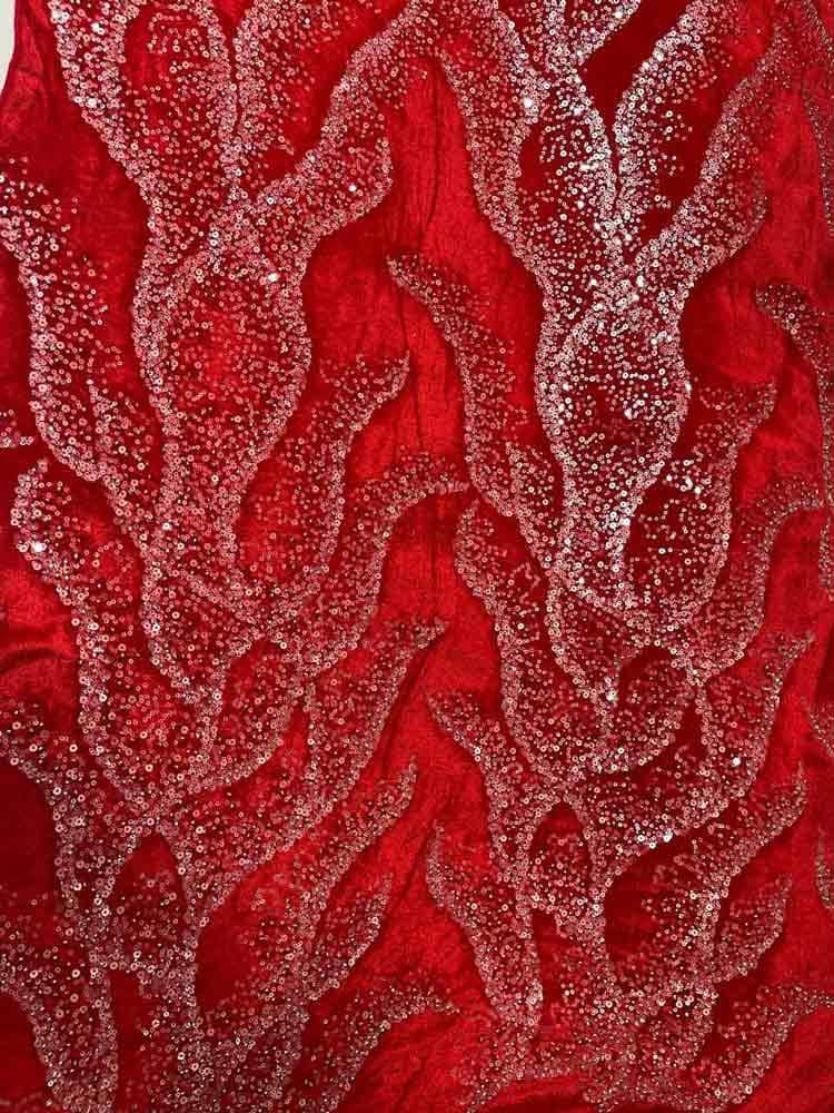پارچه مخمل قرمز2