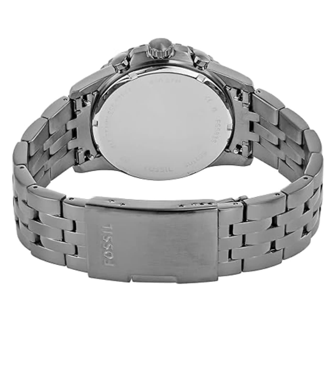 ساعت مچی مردانه کرنوگراف با صفحه مشکی و بند استیل گانمتال Fossil مدل FS5835 — تصویر ۳