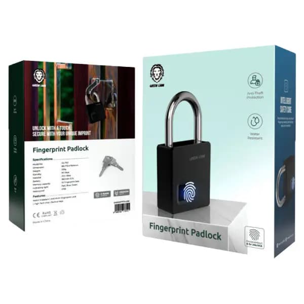 قفل اثر انگشتی گرین لاین Green Lion Fingerprint Padlock GNMINIFPPDLKBK — تصویر ۴