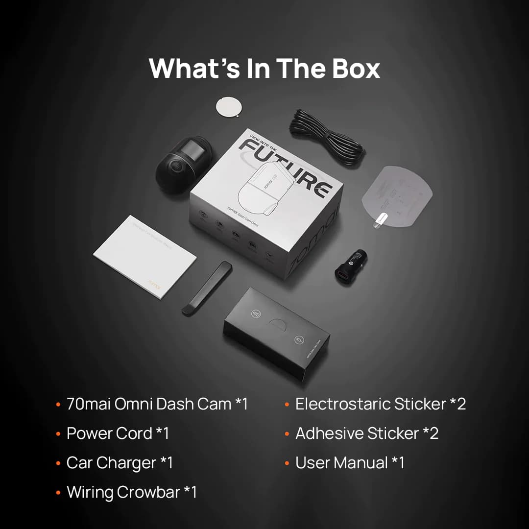 دوربین ماشین ۳۶۰ درجه شیائومی مدل ۷۰MAI DASH CAM OMNI X200 — تصویر ۶
