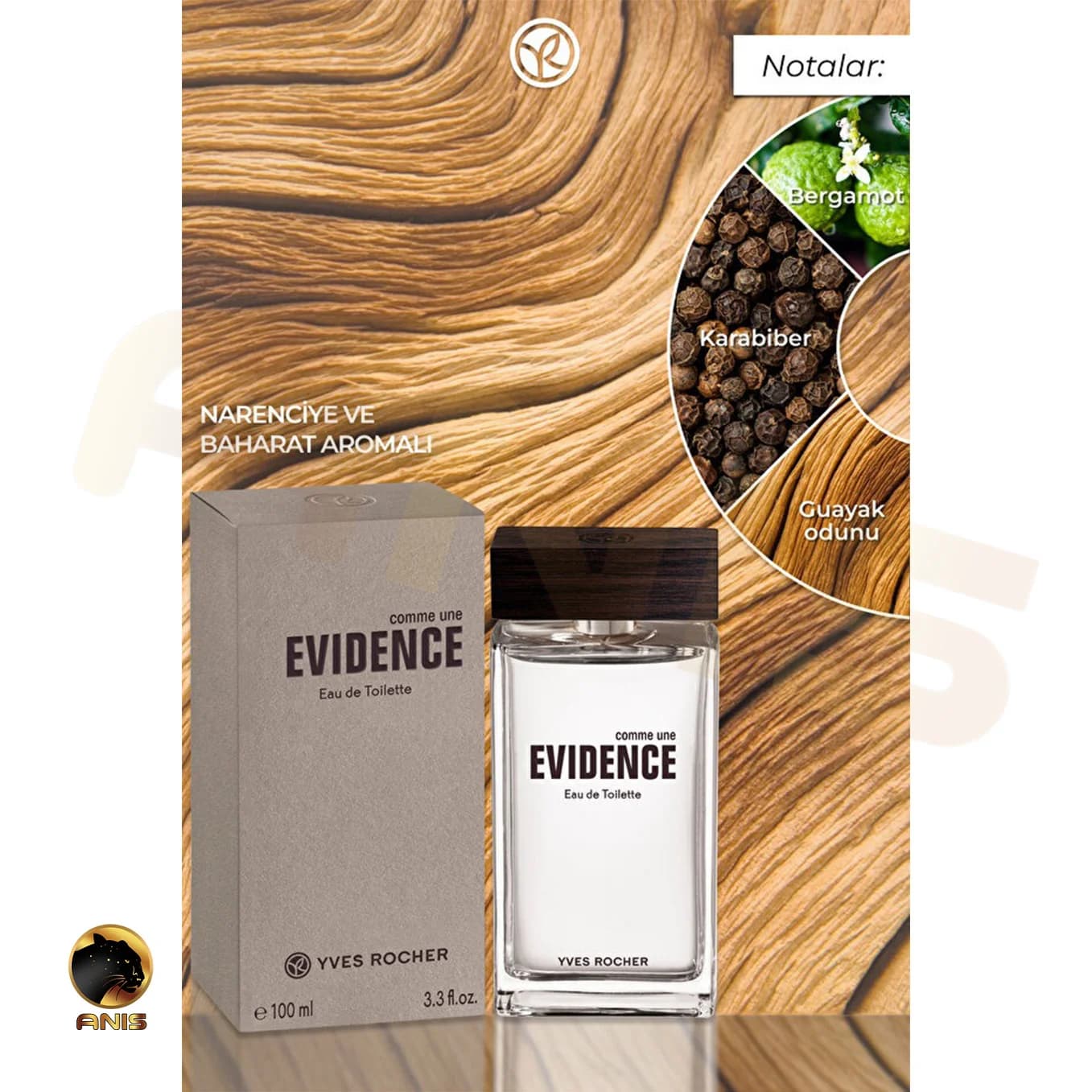 عطر مردانه Comme Une Evidence ایوروشه دارایه رایحه شاداب و کمی تلخ 100 میل — تصویر ۳
