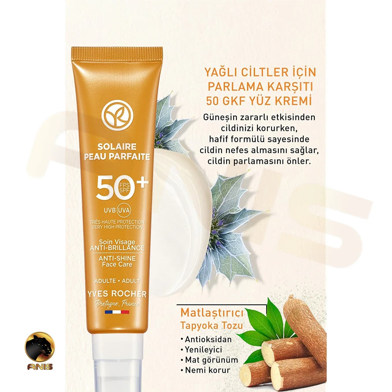 کرم ضد پیری و ضد آفتاب Solaire Peau Parfaite ایوروشه با SPF 50 حجم 40 میل — تصویر ۴