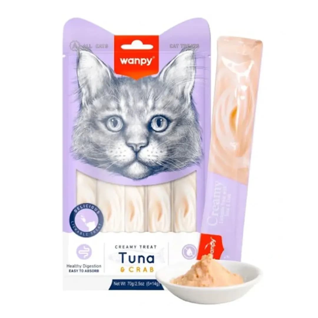 بستنی گربه ونپی طعم ماهی تن و خرچنگ Wanpy Tuna and Crab اروپایی — تصویر ۲