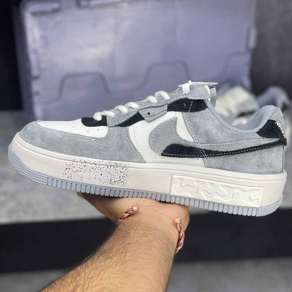 نایک ایرفورس 1 لو فونتانکا (مستر کوالیتی) Nike Air Force 1 Fontanka Grey Black White (Master quality) — تصویر ۲
